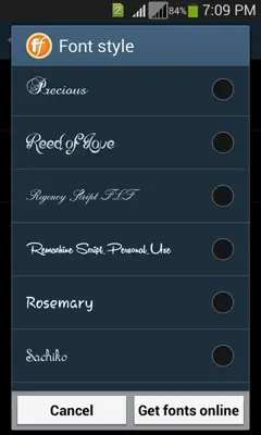 Free Fancy Fonts android App screenshot 0